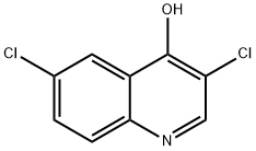 3,6-ジクロロキノリン-4-オール 化学構造式