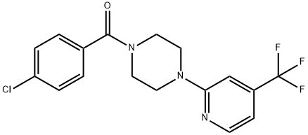 PIPERAZINE, 1-(4-CHLOROBENZOYL)-4-[4-(TRIFLUOROMETHYL)-2-PYRIDINYL]- Struktur