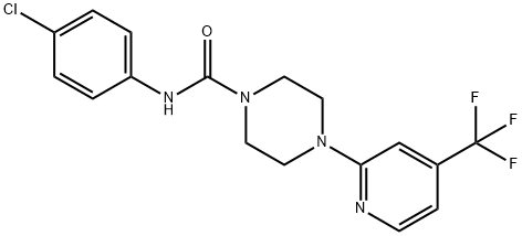 1-PIPERAZINECARBOXAMIDE, N-(4-CHLOROPHENYL)-4-[4-(TRIFLUOROMETHYL)-2-PYRIDINYL]- Structure