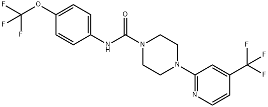 1-PIPERAZINECARBOXAMIDE, N-[4-(TRIFLUOROMETHOXY)PHENYL]-4-[4-(TRIFLUOROMETHYL)-2-PYRIDINYL]- Struktur