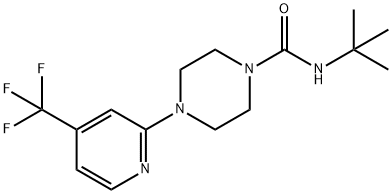 1-PIPERAZINECARBOXAMIDE, N-(1,1-DIMETHYLETHYL)-4-[4-(TRIFLUOROMETHYL)-2-PYRIDINYL]- Struktur