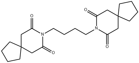 8,8'-(1,4-ブタンジイル)ビス-8-アザスピロ[4.5]デカン-7,9-ジオン 化学構造式