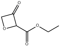 2-Oxetanecarboxylicacid,3-oxo-,ethylester(9CI) Structure