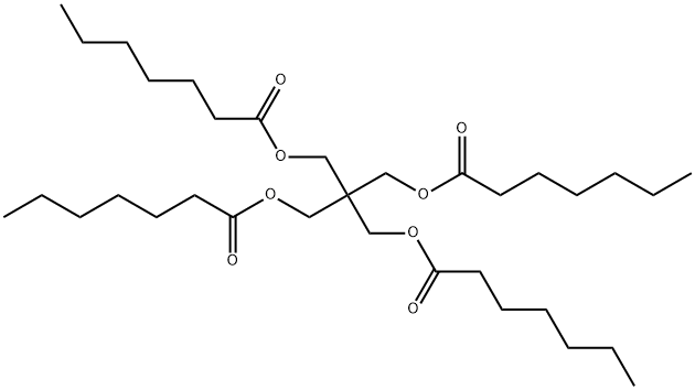 2,2-bis[[(1-oxoheptyl)oxy]methyl]propane-1,3-diyl bisheptanoate Struktur
