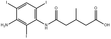 3'-Amino-2',4',6'-triiodo-3-methylglutaranilic acid Structure