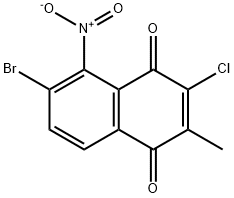 1,4-Naphthalenedione,  6-bromo-3-chloro-2-methyl-5-nitro-,258497-94-8,结构式