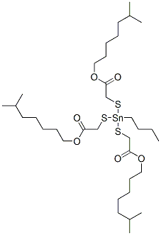 2,2',2''-[(丁基锡烷基)三(硫代)]三乙酸三异辛酯,25852-70-4,结构式