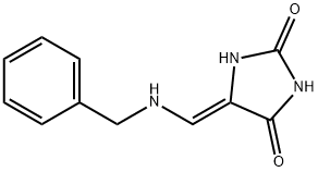 2,4-Imidazolidinedione, 5-[[(phenylmethyl)amino]methylene]-, (5Z)- (9CI) 化学構造式