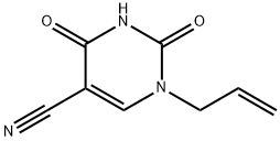 1-ALLYL-2,4-DIOXO-1,2,3,4-TETRAHYDRO-5-PYRIMIDINECARBONITRILE 化学構造式