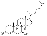 Δ4-7β-ヒドロキシコレステノン 化学構造式