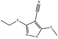 3-(Ethylthio)-5-(methylthio)-4-isothiazolecarbonitrile Struktur