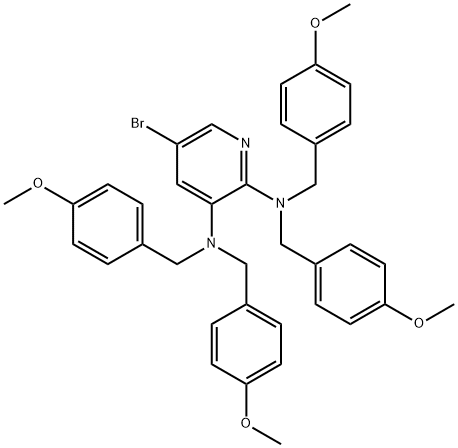 2,3-Pyridinediamine, 5-bromo-N,N,N,N-tetrakis(4-methoxyphenyl)methyl- Struktur