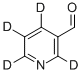 3-Pyridinecarboxaldehyde-D4 化学構造式