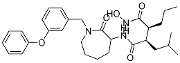 ButanediaMide, N1-[(3S)-hexahydro-2-oxo-1-[(3-phenoxyphenyl)Methyl]-1H-azepin-3-yl]-N4-hydroxy-2-(2-Methylpropyl)-3-propyl-, (2R,3S)- Structure