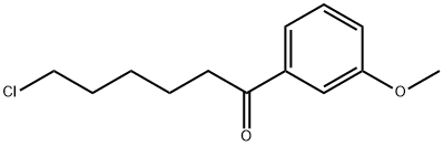 6-クロロ-1-(3-メトキシフェニル)-1-オキソヘキサン 化学構造式
