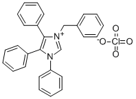 3-BENZYL-1,4,5-TRIPHENYLIMIDAZOLIUM PERCHLORATE Structure