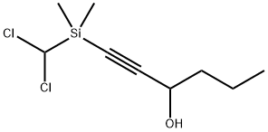 1-[(ジクロロメチル)ジメチルシリル]-1-ヘキシン-3-オール 化学構造式