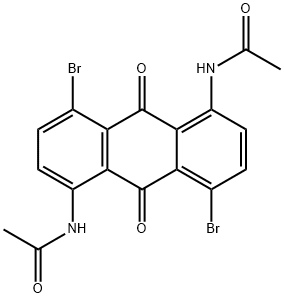 N,N'-(4,8-dibromo-9,10-dihydro-9,10-dioxo-1,5-anthracene-diyl)bisacetamide Struktur