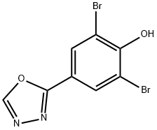 2,6-DIBROMO-4-(1,3,4-OXADIAZOL-2-YL)PHENOL Structure