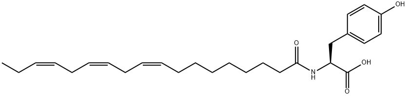 N(L-TYROSINE)-9Z,12Z,15Z-OCTADECATRIENAMIDE Structure