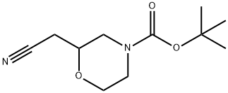 2 - 氰基甲基 - 吗啉-4 - 羧酸叔丁基酯,259180-69-3,结构式