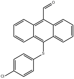 10-[(4-CHLOROPHENYL)THIO]ANTHRACENE-9-CARBOXALDEHYDE,259196-25-3,结构式