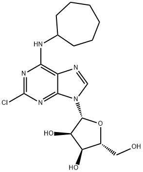 Adenosine, 2-chloro-N-cycloheptyl- Structure