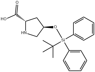 反-4-(叔丁基二苯基硅氧基)-L-脯氨酸, 259212-61-8, 结构式