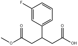 3-(3-FLUOROPHENYL)-PENTANEDIOIC ACID MONOMETHYL ESTER,259232-08-1,结构式