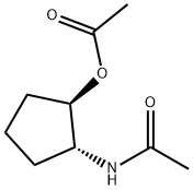 Acetamide, N-[(1R,2R)-2-(acetyloxy)cyclopentyl]- (9CI) Structure