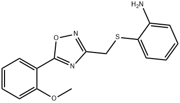 2-([[5-(2-METHOXYPHENYL)-1,2,4-OXADIAZOL-3-YL]METHYL]THIO)ANILINE,259252-11-4,结构式
