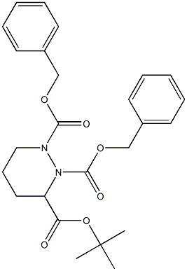 1,2-dibenzyl 3-tert-butyl piperazine-1,2,3-tricarboxylate Structure