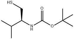 Carbamic acid, [(1S)-1-(mercaptomethyl)-2-methylpropyl]-, 1,1-dimethylethyl 化学構造式