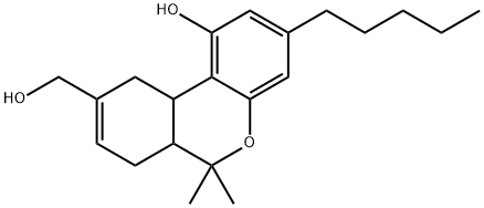 11-hydroxy-delta(8)-tetrahydrocannabinol 化学構造式