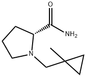 2-Pyrrolidinecarboxamide,1-[(1-methylcyclopropyl)methyl]-,(2R)-(9CI) Structure
