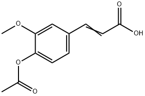 4-ACETOXY-3-METHOXYCINNAMIC ACID Struktur
