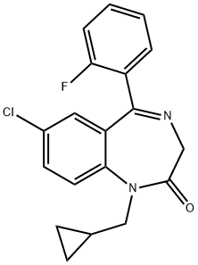 フルトプラゼパム 化学構造式