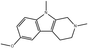 2,3,4,9-Tetrahydro-6-methoxy-2,9-dimethyl-1H-pyrido[3,4-b]indole,25968-13-2,结构式