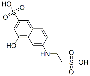4-hydroxy-6-(2-sulfoethylamino)naphthalene-2-sulfonic acid Structure
