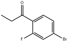 1-(4-ブロモ-2-フルオロフェニル)プロパン-1-オン 化学構造式