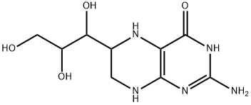 2-amino-6-(1,2,3-trihydroxypropyl)-5,6,7,8-tetrahydro-1H-pteridin-4-one, 25976-00-5, 结构式