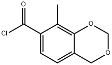 4H-1,3-Benzodioxin-7-carbonyl chloride, 8-methyl- (9CI) 化学構造式