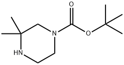 1-BOC-3,3-ジメチルピペラジン 化学構造式