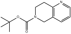 TERT-BUTYL 7,8-DIHYDRO-1,6-NAPHTHYRIDINE-6(5H)-CARBOXYLATE 化学構造式