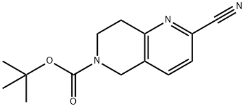 TERT-BUTYL 2-CYANO-7,8-DIHYDRO-1,6-NAPHTHYRIDINE-6(5H)-CARBOXYLATE, 259809-46-6, 结构式