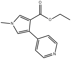 1-METHYL-4-(4-PYRIDINYL)-1H-PYRROLE-3-CARBOXYLIC ACID ETHYL ESTER Struktur