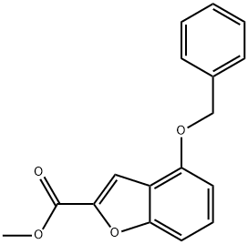 Methyl 4-(benzyloxy)benzofuran-2-carboxylate 化学構造式