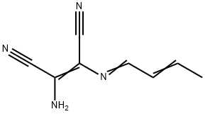 2-Butenedinitrile,  2-amino-3-(2-butenylideneamino)-  (9CI) Struktur