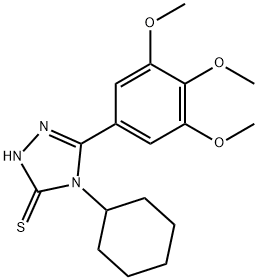 4-CYCLOHEXYL-5-(3,4,5-TRIMETHOXY-PHENYL)-4H-[1,2,4]TRIAZOLE-3-THIOL 化学構造式