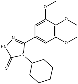 4-CYCLOHEXYL-5-(3,4,5-TRIMETHOXY-PHENYL)-4H-[1,2,4]TRIAZOLE-3-THIOL 结构式